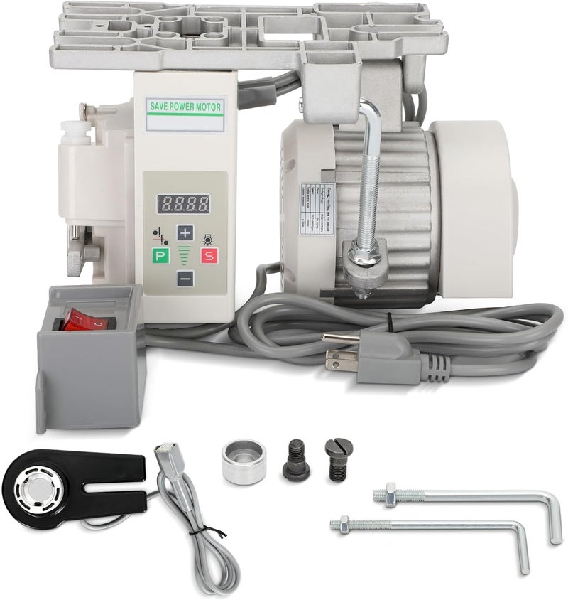 Longse Industrial Sewing Machine Motor with Needle Positioner and Synchronizer, AC110V, 750W, 6000RPM, Servo Motor Sewing Machine with Controller and Foot Switch, Run CW and CCW, Silent, Instructions - Image 1
